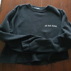 Brandy Mellville crop crew sweatshirt small